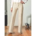 thumbnail image 4 of Women'S High Waist Loose Straight Casual Pants with Pockets Apricot Color M, 4 of 7