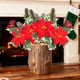 thumbnail image 5 of Ramo de Flores Artificiales de Piñas Navideñas con Asa de Flores Rojas Grandes, Agujas de Pino Artificiales, Arreglos para El Hogar, Flores Decorativas, 5 of 6