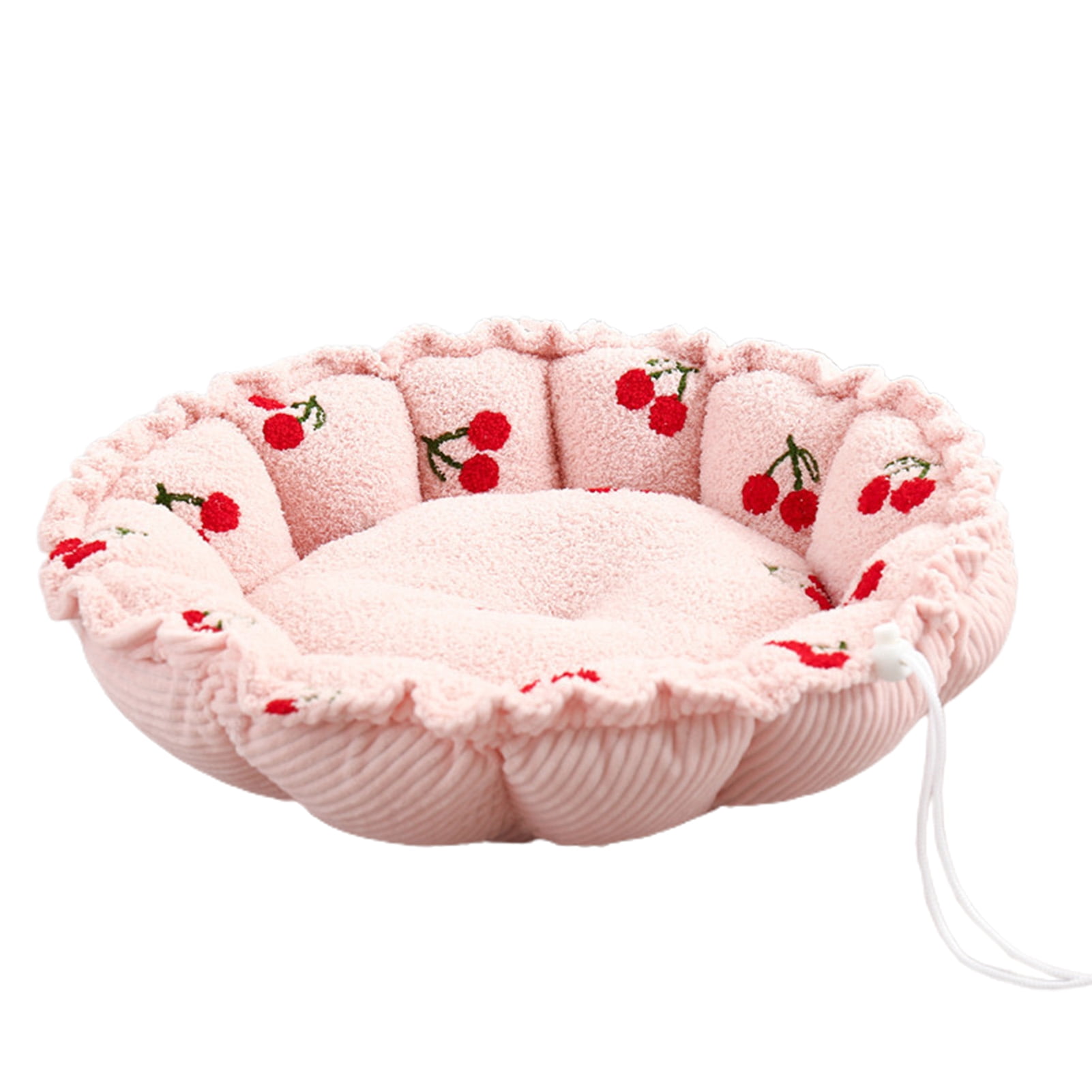 Cheers US Soft Plush Small Cute and Cozy Pastel Flower Dog Cat Bed, Washer and Dryer Friendly