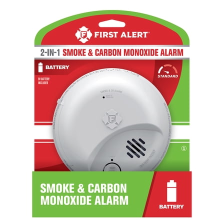 First Alert SMICO100 Battery-Operated 2-in-1 Smoke and CO Alarm, Ionization