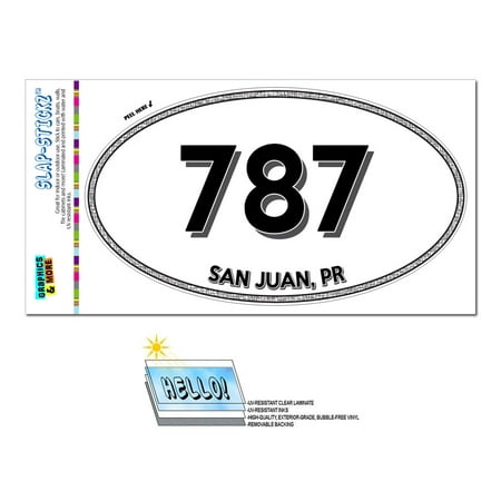 787 - San Juan, PR - Puerto Rico - Oval Area Code