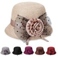 thumbnail image 2 of Yesbay Women's Polka Dot Mesh Flower Bowler Bucket Hat Outdoor Sun Visor Basin Cap, 2 of 8