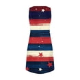 thumbnail image 5 of Women's Summer V-Neck Dress, Independence Day Themed Sleeveless Sundress with Elastic Waist, Perfect for Barbecues and Family Gatherings,Dark Blue 2XL, 5 of 5