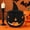 Black without light, variant on Halloween Handwoven Basket with Witch Hat Lid, Halloween Candy Basket, Pumpkin Trick Or-Treat Bucket for Candy Storage and Festival Display Halloween Treat Holder (A)