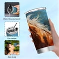 thumbnail image 6 of SKYSONIC Oil Painting Horse 12 oz Tumbler Stainless Steel Vacuum Insulated Travel Tumbler with Straw and Lid, Durable Coffee Mug Drinking Cup, 6 of 7