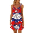 thumbnail image 2 of Haivin Women Floral Print Sleeveless Dress Casual Loose Fit Summer Mini Dress, 2 of 5
