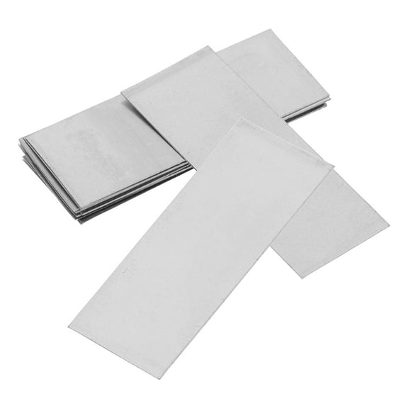 WEUVEB 10Pcs Zinc Electroplating Sheets Silver Zinc Plates for Reliable Fruit Battery Making