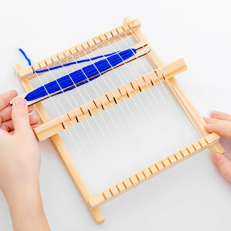 Wooden Loom Knitting Machine Weaving Loom Frame with Shuttle Kit for Children  Kids Boys Girls DIY Knitted Toy 