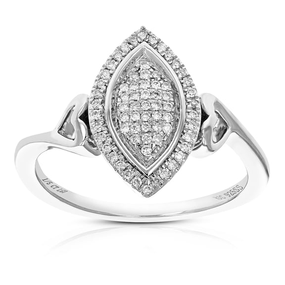 Vir Jewels 1/5 CTTW Lab Grown Diamond Ring in Sterling Silver Female Adult