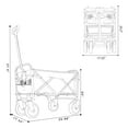 thumbnail image 6 of Foldable Wagon Cart with Strapping, Collapsible Beach Utility Wagon Grocery Cart Camping Shopping Sports Gardeing Fishing Supports 225lbs, 6 of 6