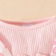 thumbnail image 4 of Odeerbi 0-18 Meses Niñas Conjunto de San Valentín Vestido Con Body de Algodón de Verano Y Cinta Para La Cabeza Conjunto de Dos Piezas Mono Con Volantes Con Estampado de Amor, 4 of 8