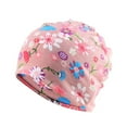 thumbnail image 1 of Tuque Décontractée Style Bohème Hijab Musulman Turban Extensible Mode Bonnets de Protection des Oreilles Accessoires de Coiffure Bonnet Fleur Rose, 1 of 6