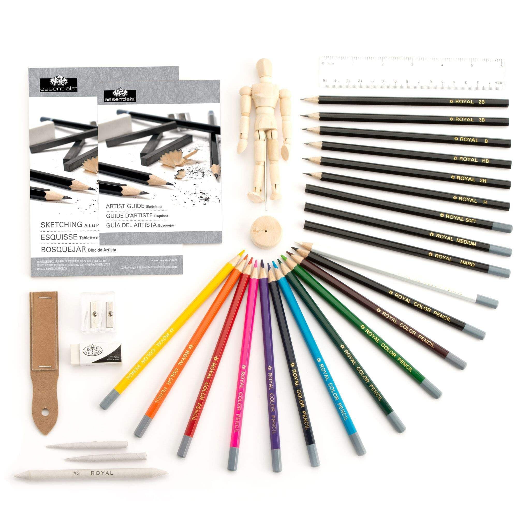 Royal & Langnickel Essentials™ 32pc Sketching & Drawing Travel Art Set