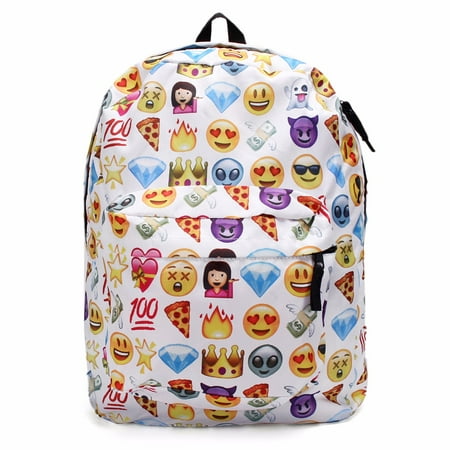 Fashion Emoji Backpack School Bag Travel Backpack Emoji Shoulders School Book Bag Rucksack for Women Kids