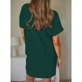 thumbnail image 3 of Weardear Womens Casual Summer Crewneck Short Sleeve Ribbed Mini Tshirt Dress, 3 of 4