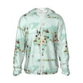 thumbnail image 1 of Fotbe World Travel Map Chaqueta con Protección Solar UPF 50+ para Hombre y Mujer, Camisa con Capucha y Bolsillos-Small, 1 of 7