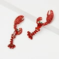 thumbnail image 3 of Anvazise Dangle Earrings Creative Vivid Rhinestone Funny Lobster Sexy Eardrop for Gift style 2, 3 of 13