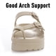 thumbnail image 5 of Sandalias de plataforma tipo zueco para mujer, chanclas de suela gruesa, sandalias de playa para mujer para exteriores con soporte para el arco, zapatos suaves de EVA para el hogar, 5 of 6