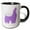 Black/White, variant on 3drose, Cool Cute Creative Purple Flying Llamacorn Cartoon, 11oz Two-tone Green Mug