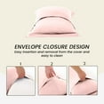 thumbnail image 4 of 500 Thread Count Egyptian Cotton Pillow Shams, 2-Pack –Pillow Covers for Ultimate Comfort – Elegant Design with Central Envelope Closure, Euro Size (Non-Standard) (26" x 26") Light Pink Solid, 4 of 4