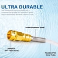 thumbnail image 6 of FUNJEE 304 Stainless Steel Metal Garden Hose with Solid Brass Fittings, Heavy Duty Water Hose, Kink Free and Flexible, Crush Resistant, Puncture Resistant (stainless steel hose, 5FT), 6 of 7