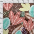 thumbnail image 3 of oneOone Polyester Spandex Brown Fabric Tropical Leaves Sewing Material Print Fabric By The Yard 56 Inch Wide, 3 of 4
