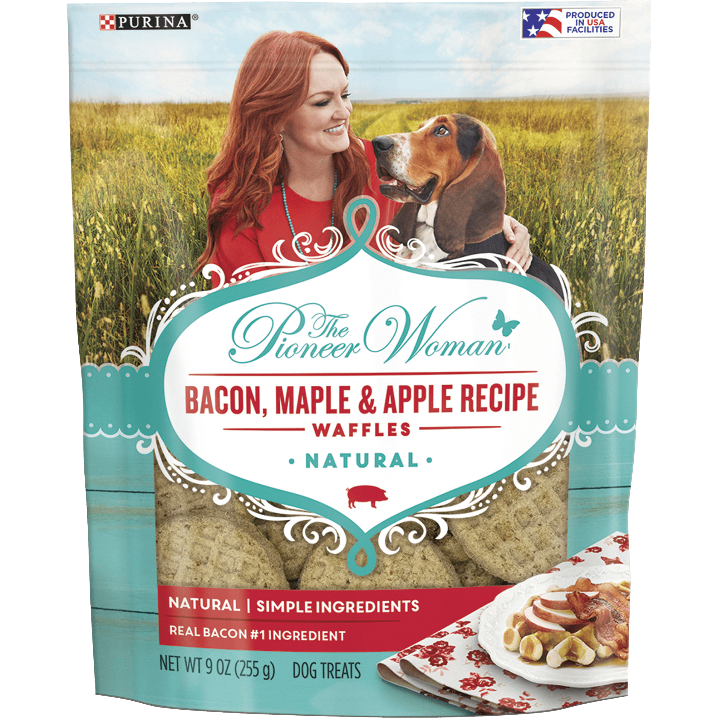 The Pioneer Woman Natural Dog Treats, Bacon Maple & Apple Recipe Waffles, 9 oz. Pouch - image 3 of 13