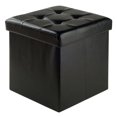 thumbnail image 1 of Winsome Ashford Faux Leather Ottoman with Storage, 1 of 5