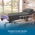 thumbnail image 2 of Hospital Bed Sheet Set – 100% Microfiber, 3 Piece Bedding Set (1 Flat Sheet, 1 Fitted Sheet, 1 Pillowcase) – Size 36 x 80 Inch Hospital Bed with 10 Inch Deep Pocket – Dark Grey Solid, 2 of 8