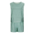 thumbnail image 5 of 2025 Striped Vacation Set for Women Sleeveless Tank & Matching Shorts, 2-Piece Beach Outfit (Breathable & Versatile), 5 of 7