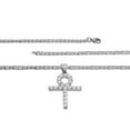 thumbnail image 6 of Ankh Cubic Zirconia Pendant Cuban Link Chain Necklace Set Stainless Steel Men Fashion Jewelry 3.7 mm 24" Silver, 6 of 7