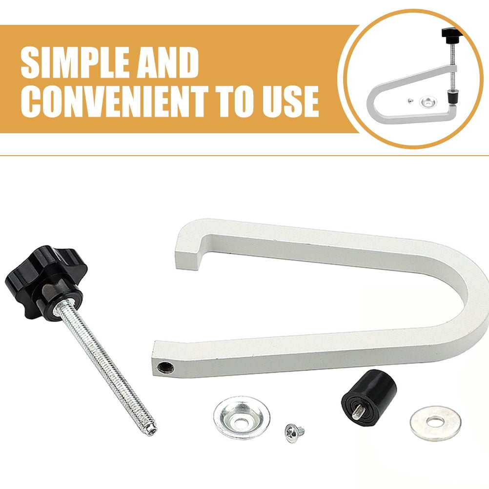 LEORX 1 Set Guitar Bridge Clamp Metal Silver for Acoustic Guitar Parts and Accessories 11.8X4.2X0.5in