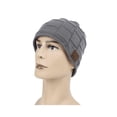 thumbnail image 2 of Upgraded Unisex Knit Bluetooth Beanie Hat/Headband Headphones V4.2 Unique Christmas Tech Gifts Stocking Stuffer w/Built-in Stereo Speakers (Hat w/Fur, Dark Gray), 2 of 7