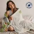 thumbnail image 5 of Throw Blanket for Couch Green Flower Floral Leaves Soft Fleece Flannel Blankets Cozy Lightweight Blanket for Home Sofa Living Room Branch Plant Nature Bed Throws 60" x 80", 5 of 9