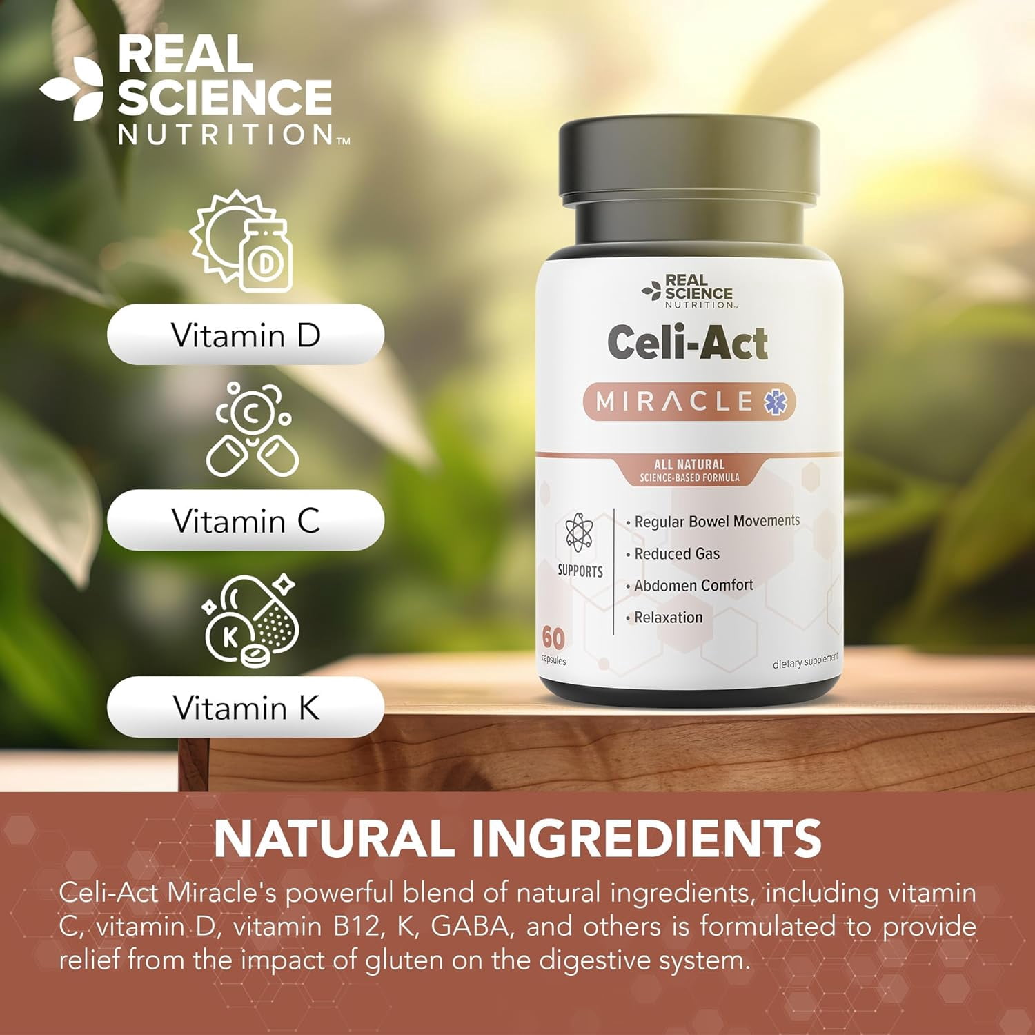 Celi-Act Miracle is a Natural Supplement to Support Stomach Discomfort and Digestive Health