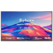 Sylvox 55" QLED Outdoor TV,4K UHD 1000nits Smart Television for Partial Sun,IP55 Weatherproof, Dolby Atmos,Voice Remote,Chromecast,Deck Pro QLED 3.0