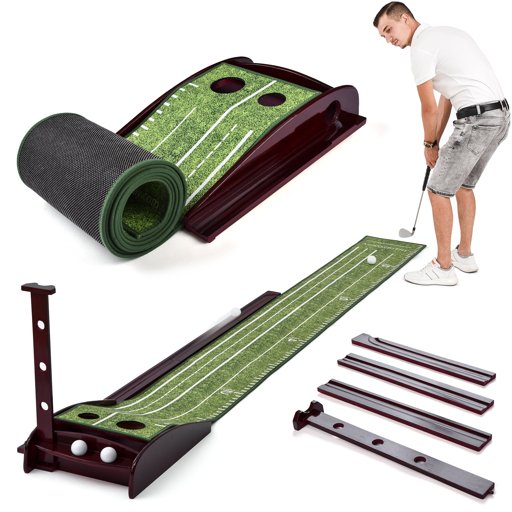 Britenway Golf Putting Green Mat for Indoor and Outdoor Practice Use