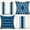 Blue, variant on Outdoor Pillow Covers 18x18 Inch Set of 4 Navy Blue Waterproof Modern Geometry Throw Pillows Outdoor Summer Waterproof Decor for Patio Funiture Garden Polyester Cushion Covers 013N18