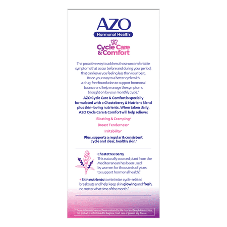 Azo Cycle Care & Comfort, Balance Hormonal Health, Caplets, 30 Ct