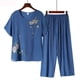 thumbnail image 4 of Pijama de verano para mujer, traje de manga corta, ropa informal fina de verano para el hogar para mujeres de mediana edad y mayores, 4 of 4