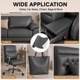 thumbnail image 5 of 24" x 54" Self-Adhesive Leather Repair Patch Roll, Peel & Stick Vinyl Repair Tape for Sofa, Couch, Car Seats & Furniture (Dark Gray), 5 of 6
