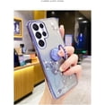 thumbnail image 4 of Electroplated Transparent Floral Phone case with or Without Finger Ring Holder, Small Fragrance Design for Samsung Galaxy S24 S23 S22 S21 Ultra Plus FE Note20 Phone Case (Purple 2,S20 Ultra), 4 of 8