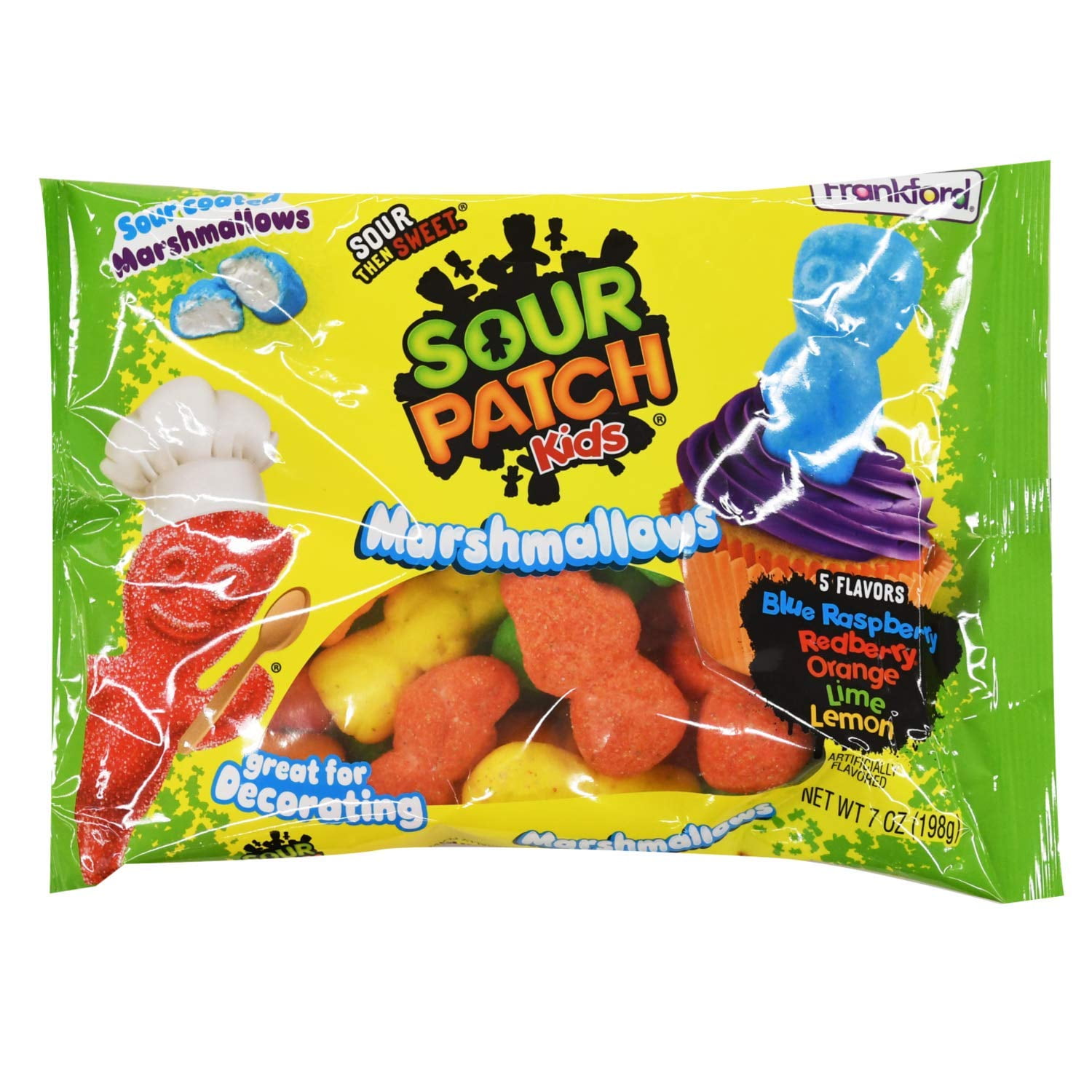 Sour Patch Kids Sour Then Sweet Delicious Marshmallow 7 oz Bag (2