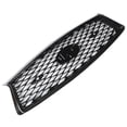 thumbnail image 4 of Labwork Front Bumper Grille Glossy Black Mesh Grill Fit for 2018 2019 2020 2021 Infiniti Q50, 4 of 5