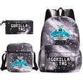 thumbnail image 1 of Conjunto de tres piezas de mochilas escolares para estudiantes masculinos y femeninos, estuche para lápices del Campus, bolsas de lona, mochila de gran capacidad, 1 of 3