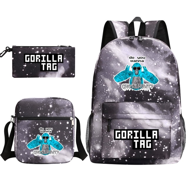 Conjunto de tres piezas de mochilas escolares para estudiantes masculinos y femeninos, estuche para lápices del Campus, bolsas de lona, mochila de gran capacidad