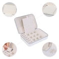 thumbnail image 3 of Unique Bargains Travel Jewelry Box Portable PU Leather Jewelry Organizer Case Storage White, 3 of 7