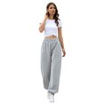 thumbnail image 3 of Pantalon de Survêtement pour Femme à Bas Resserré, Poches, Taille Haute, Sport, Gym, Coupe Athlétique, Pantalon Jogger, Pantalon de Détente, 3 of 9