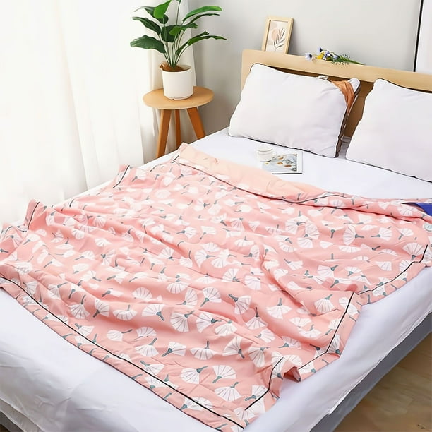 Edredón de verano lavado, estampado liso y amigable, edredón de ventilación