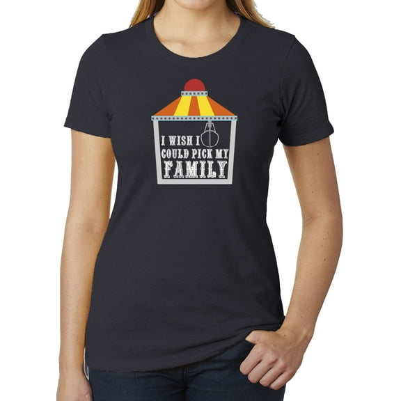 I wish I could Pick my Family -Family Reunion Woman's T-shirts - Charcoal MH200WFAM S59 XS